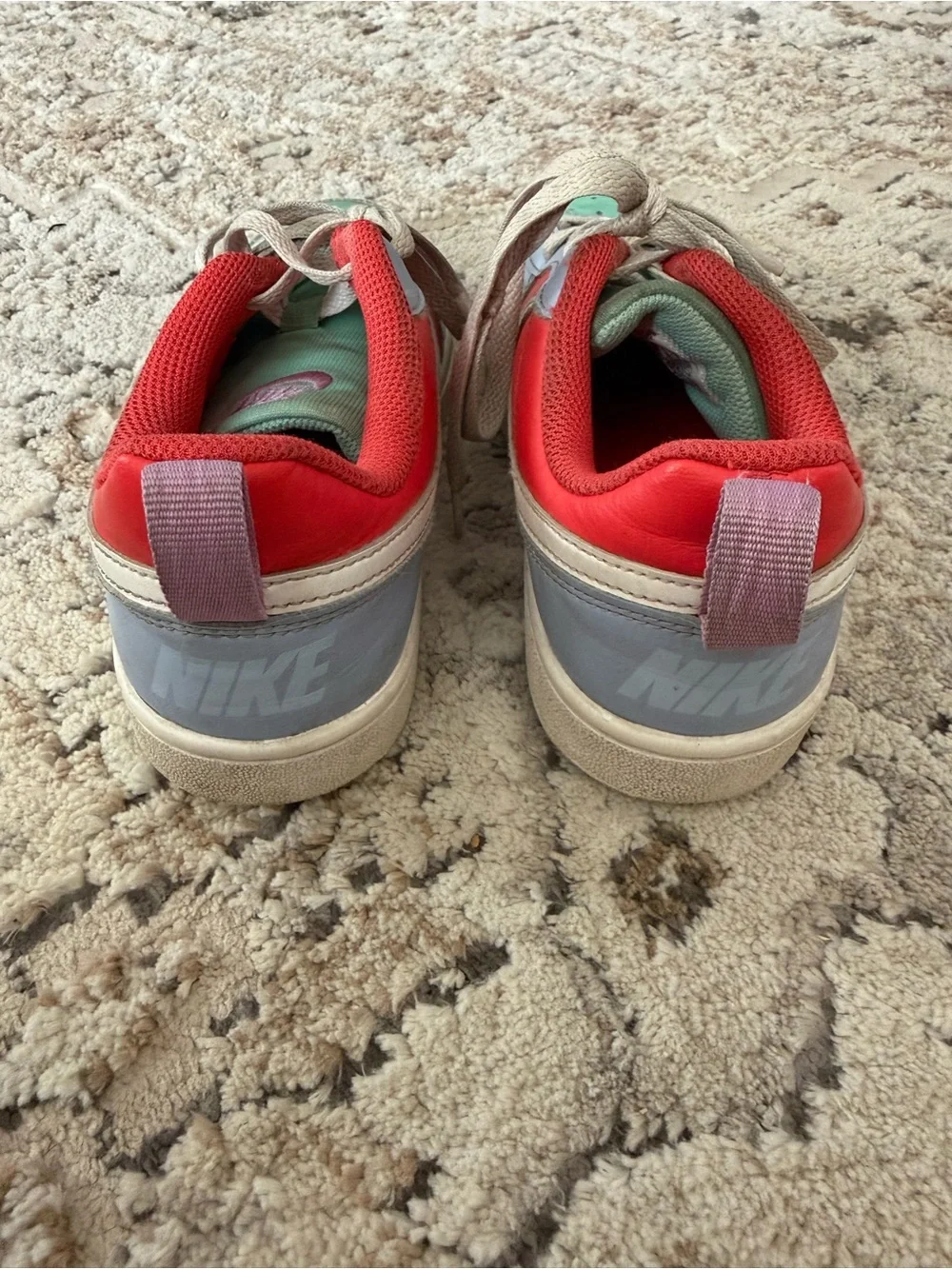Nike Kids Colorblock Sneakers in Mint, Red, Light Blue & White